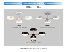 Потолочная светодиодная люстра Ambrella light Comfort LineTech FL4823 1