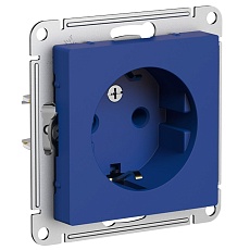 Розетка 2К+З Systeme Electric AtlasDesign 16A 250V аквамарин ATN001143