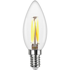 Лампа светодиодная филаментная REV С37 E14 5W 4000K DECO Premium холодный свет свеча 32360 0 1