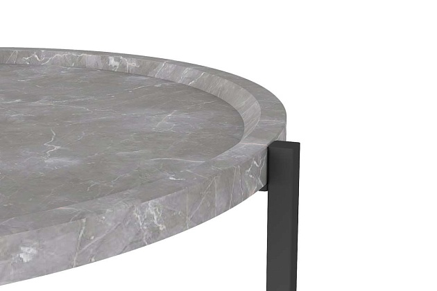 Журнальный стол Калифорния Бруно Серый мрамор/черный 5678988801 Фото № 6