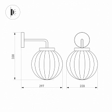 Уличный настенный светодиодный светильник Arlight LGD-Pearl-Wall-7W Warm3000 029973 2