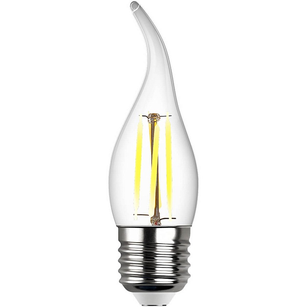 Лампа светодиодная филаментная REV FC37 E27 5W нейтральный белый свет свеча на ветру 32497 3 фото 2