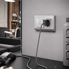 Рамка для двойной розетки Werkel Stark серебряный W0081806 4690389162091 1