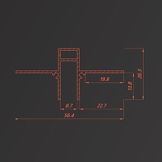 Разделительный профиль Flexy 11121 GIPS EURO 04 9005 2