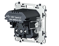 Механизм электрической розетки 2USB С+C 20W (быстрая зарядка) AMBRELLA VOLT VM VM165 4