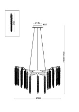 Подвесная люстра Freya Mineral FR1010PL-08G 1