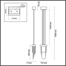 Подвесной светодиодный светильник Odeon Light Exclusive Hightech Foros 5437/12L 1