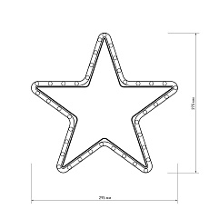 Светодиодная фигура Ardecoled Звездочка ARD-Star-M1-295X275-36Led Warm 025312 2
