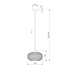 Подвесной светильник Eurosvet Gem 50262/1 прозрачный 1