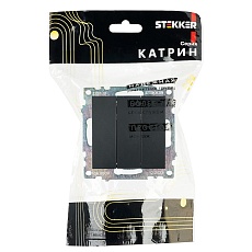 Выключатель трехклавишный Stekker Катрин GLS10-7108-05 черный 49172 1