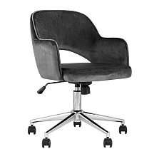 Офисное кресло Stool Group Кларк велюр серый CLARKSON GREY CHROME