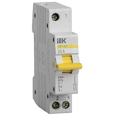 Выключатель-разъединитель трехпозиционный ВРТ-63 1P 25А IEK MPR10-1-025