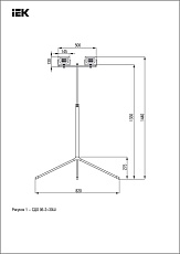 Прожектор светодиодный IEK СДО 06-2х30Ш 60W 6500K LPDO606-2X030-65-K02 1
