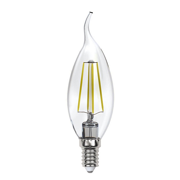 Лампа светодиодная филаментная Uniel E14 13W 3000K прозрачная LED-CW35-13W/3000K/E14/CL PLS02WH UL-00005903 фото 