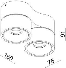 Накладной светодиодный светильник Deko-Light Uni II Mini Double 348177 1