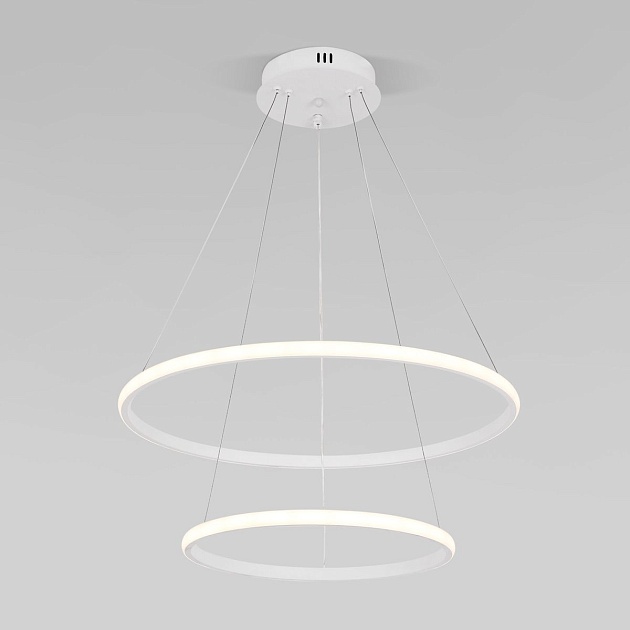 Подвесной светодиодный светильник Eurosvet Collars 90264/2 белый изображение 7 Подвесной светодиодный светильник Eurosvet Collars 90264/2 белый Фото № 7