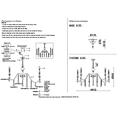Подвесная люстра Crystal Lux MERCEDES SP6+6 GOLD/COLOR 1