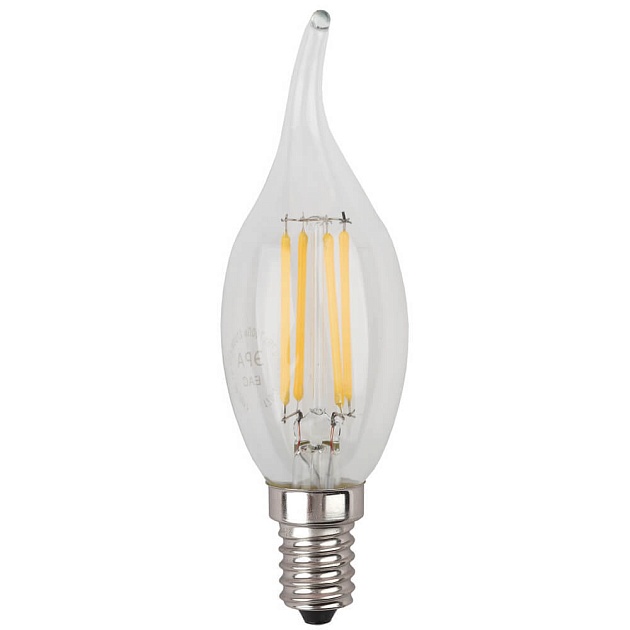 Лампа светодиодная филаментная ЭРА E14 7W 2700K прозрачная F-LED BXS-7W-827-E14 Б0027944 фото 