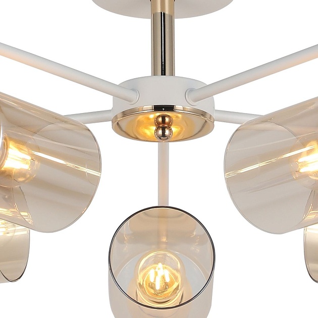 Потолочная люстра Illumico IL8248-5COU-79 WH GD изображение 2 Потолочная люстра Illumico IL8248-5COU-79 WH GD Фото № 2