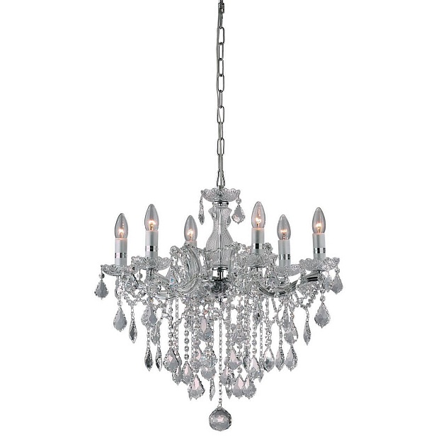 Подвесная люстра Ideal Lux Florian SP6 Cromo 035628 Фото № 1