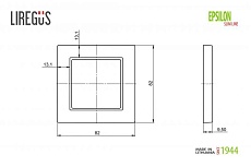 Рамка 1-постовая Liregus Epsilon серебро 28-1901 1