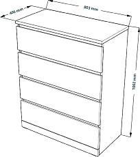 Комод Шведский Стандарт VÄRMA 4 S00234 3