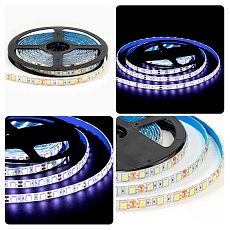 Светодиодная лента OGM 14,4W/m 60LED/m 5050SMD холодный белый 5M LSE-275 3