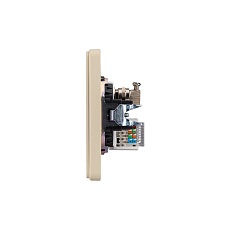Розетка ROUND компьютерная RJ45 кат6 + TV с/у шелк KRANZ KR-78-0722-7 5