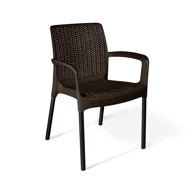 Садовое кресло Sheffilton SHT-S68 черно-коричневый/черный муар 4803229203 фото 