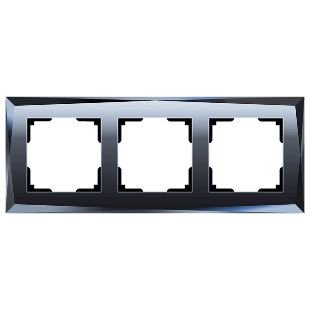 Рамка Werkel Diamant на 3 поста черный W0031208 4690389172762 Фото № 6