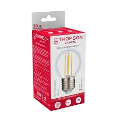 Лампа светодиодная филаментная Thomson E27 11W 6500K шар прозрачная TH-B2340 1