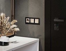 Комплект механизма 1-кл выключателя AMBRELLA VOLT ALFA Бежевый матовый QUANT (AP3210, VM101) MA321010 5