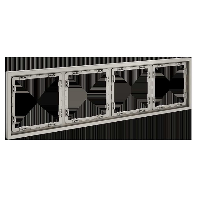 Рамка пластиковая Voltum S70 на 4 поста, (кашемир) VLS100403 Фото № 1