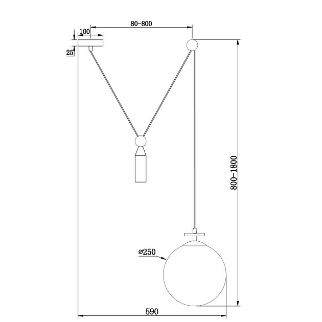 Подвесной светильник Freya Impulse FR5221PL-01BS Фото № 12