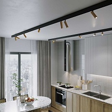 Трековый светодиодный светильник Elektrostandard Slim Magnetic Dim Dual 85056/01 латунь a063527 2