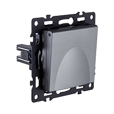 Розетка штепсельная SCHUKO 16A/250 В с крышкой, серый Kollinger Asthetik AS-015GY 1