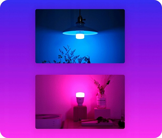 Лампа светодиодная диммируемая Yeelight E27 8,5W RGB+CCT белая YLDP13YL фото 5