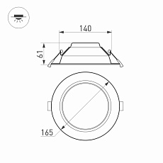 Встраиваемый светодиодный светильник Arlight IM-Cyclone-R165-18W Warm3000 023213(2) 3