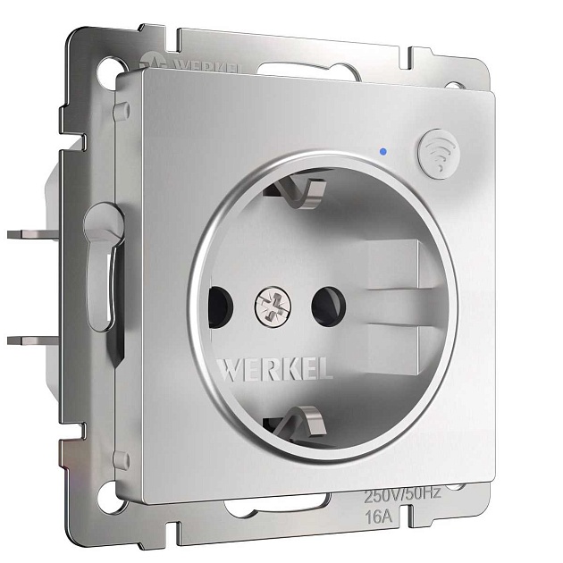 Розетка Wi-Fi Werkel (Умный дом) серебряный W1171606 a056420 изображение 1 Розетка Wi-Fi Werkel (Умный дом) серебряный W1171606 a056420 Фото № 1