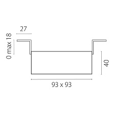 Комплект из светильника и рамки Lightstar Domino Quad (214510+214503) G214503 1