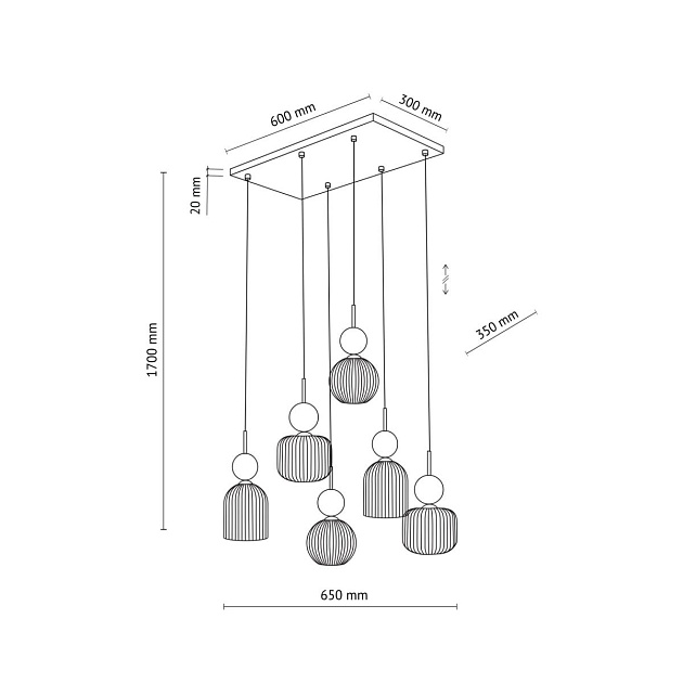 Подвесной светильник TK Lighting 11044 Sophia Cognac a072559 Фото № 3