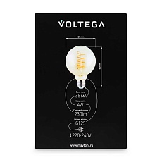 Лампа светодиодная филаментная Voltega 271 E27 4W 2700K янтарная 8518 3