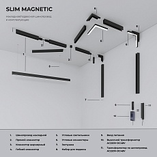 Соединитель для круглого шарнирного коннектора Elektrostandard Slim Magnetic 85011/00 черный a063967 3