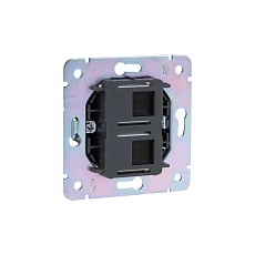 Розетка STRONG компьютерная двойная RJ45+RJ45 кат6 с/у антрацит KRANZ KR-78-0725-5 2