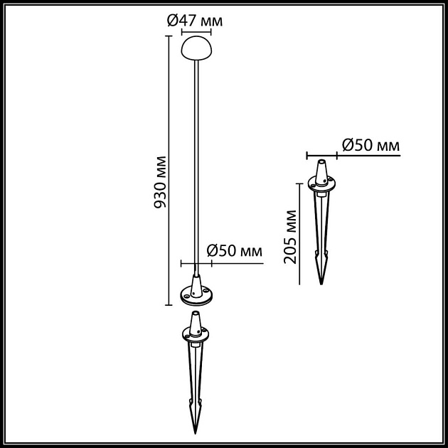 Уличный светильник Odeon Light Nature 7122/4GLB Фото № 2