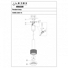 Подвесной светильник iLedex Delta 2362-1 BK+GRP 1