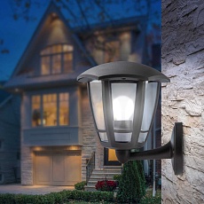 Садово-парковый светильник ЭРА «Дели 1» НБУ 07-40-003 черный 6-гранный настенный IP44 Е27 max60Вт Б0051187 4