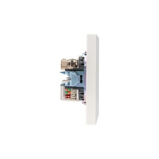 Розетка STRONG компьютерная RJ45 кат6 + TV с/у жемчуг KRANZ KR-78-0722-4 4