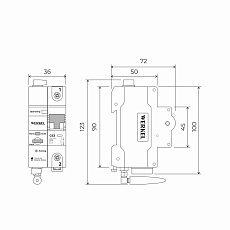 Автоматический выключатель Werkel 1P 63A C 6kA W1001P6301 4690389194573 1