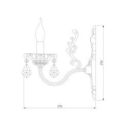 Бра Eurosvet 3281/1 белый с золотом/тонированный хрусталь Strotskis 1